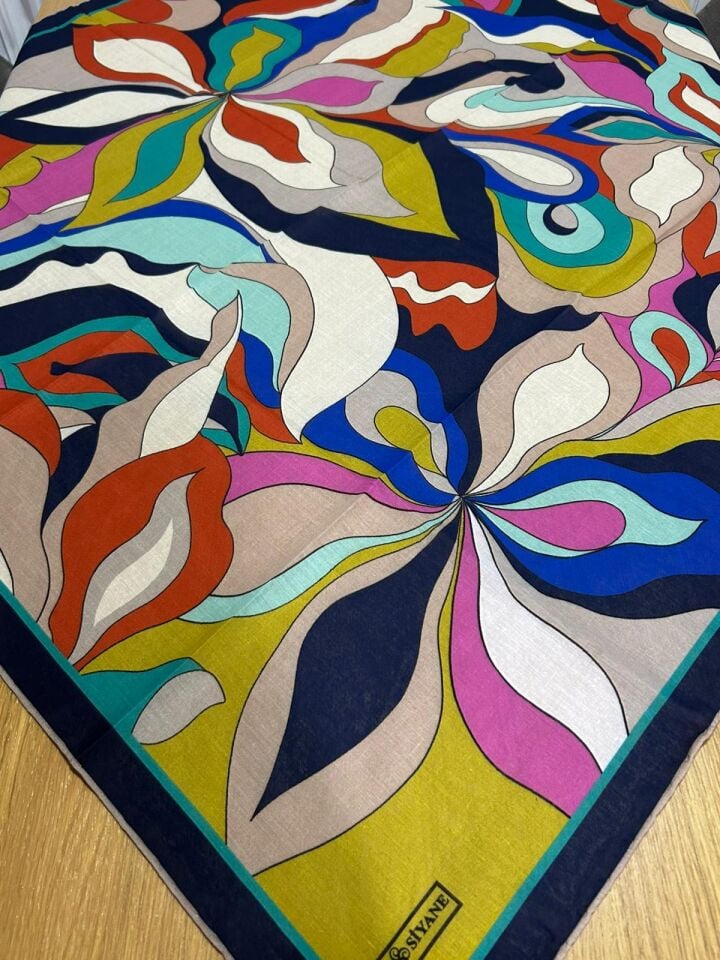 Siyane Scarf Naturel Desen Eşarp 10