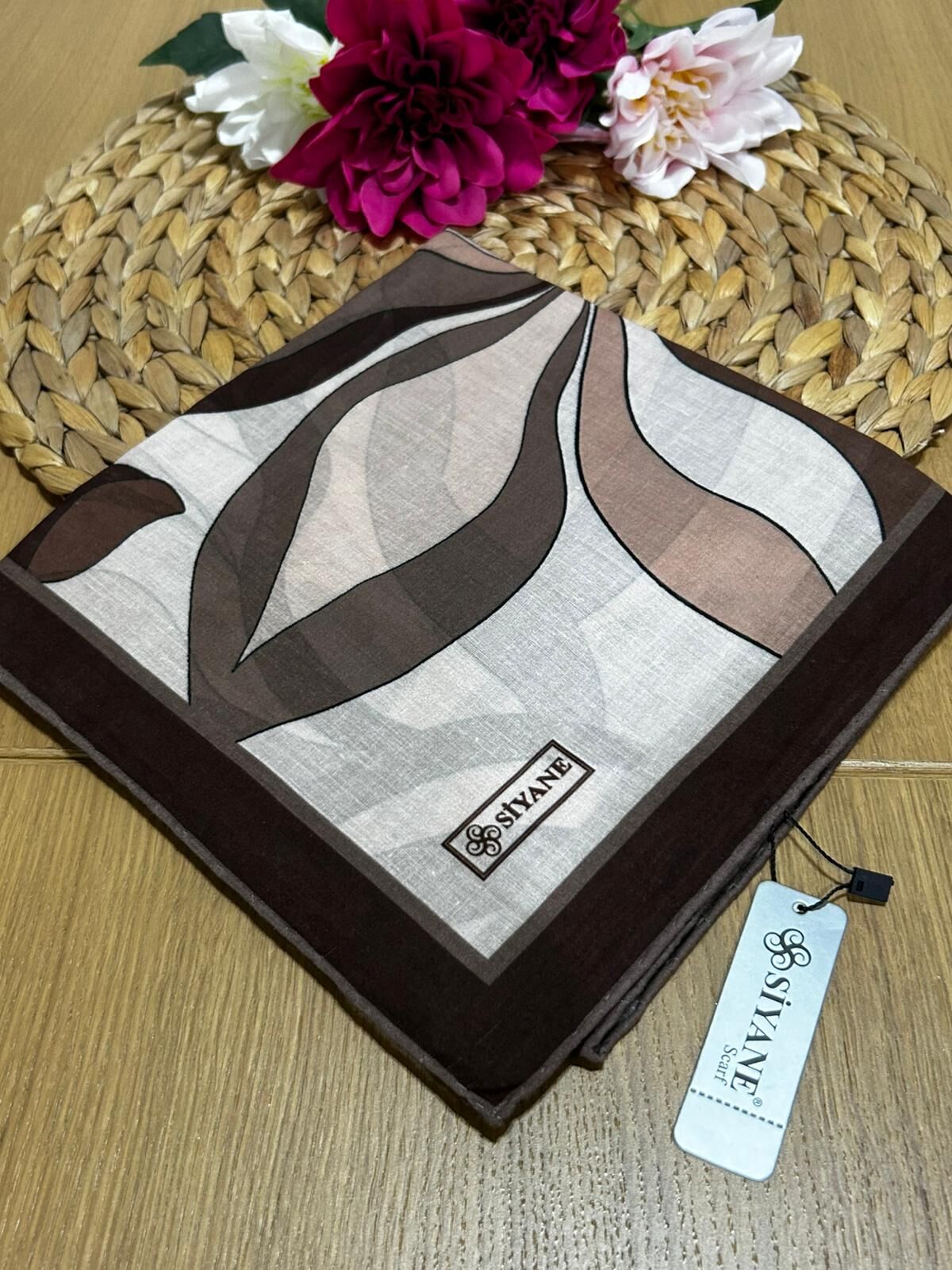 Siyane Scarf Naturel Desen Eşarp 11