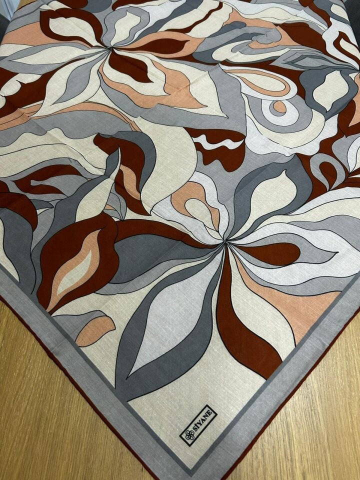 Siyane Scarf Naturel Desen Eşarp 12