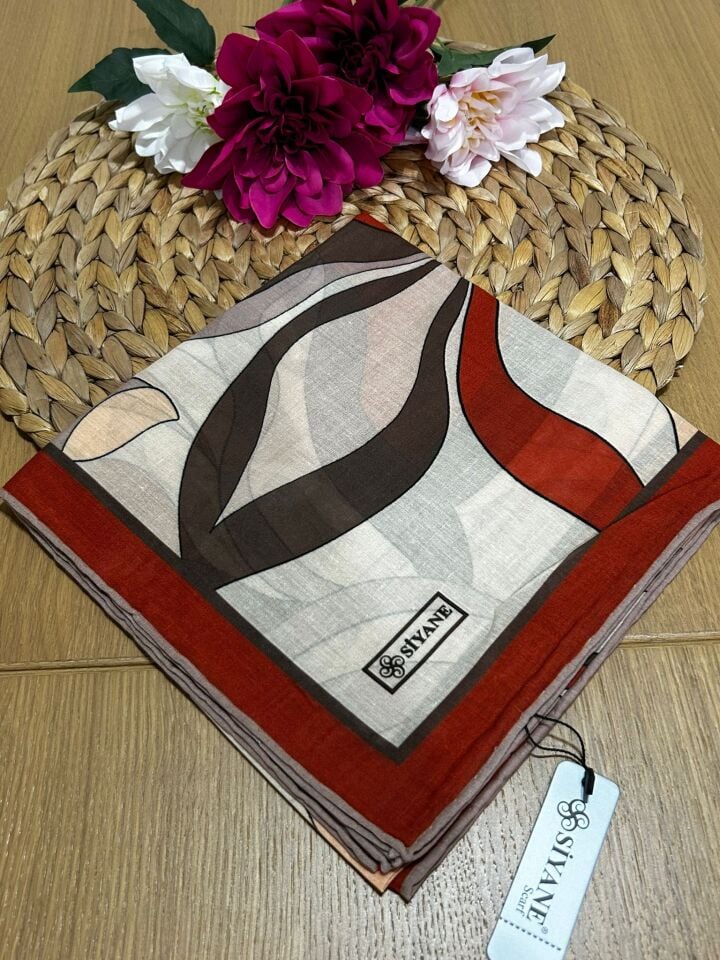 Siyane Scarf Naturel Desen Eşarp 14