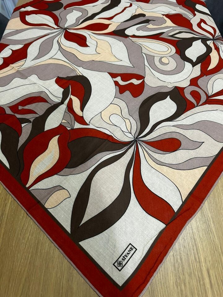 Siyane Scarf Naturel Desen Eşarp 14