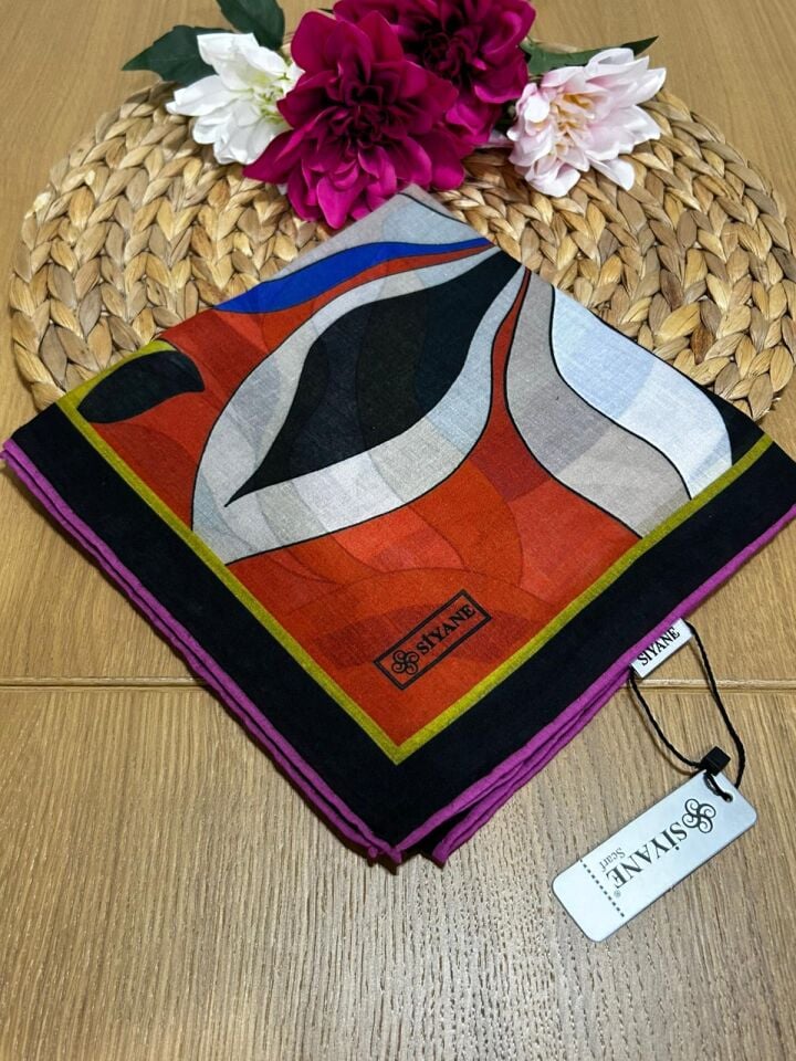 Siyane Scarf Naturel Desen Eşarp 15