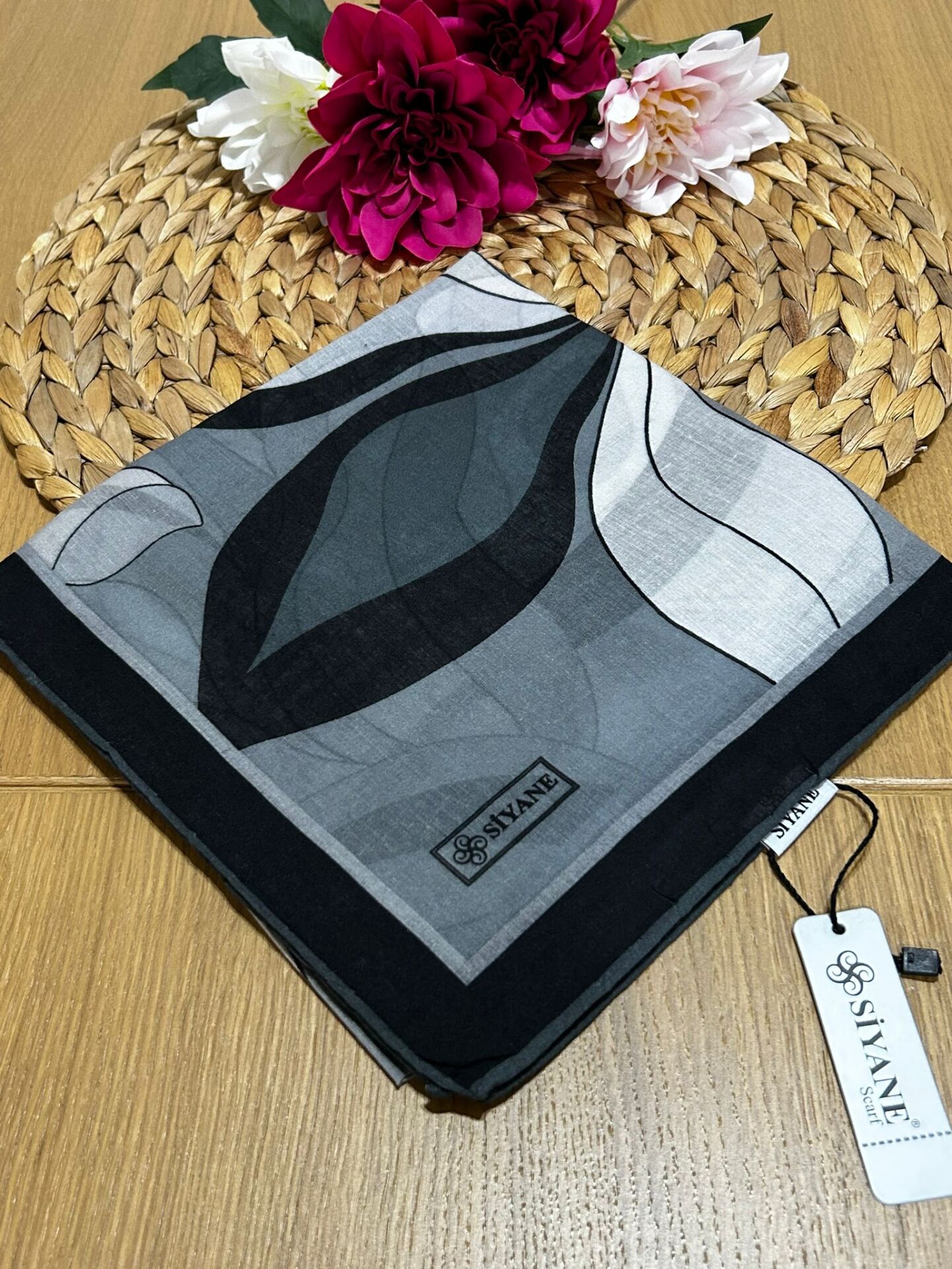 Siyane Scarf Naturel Desen Eşarp 16