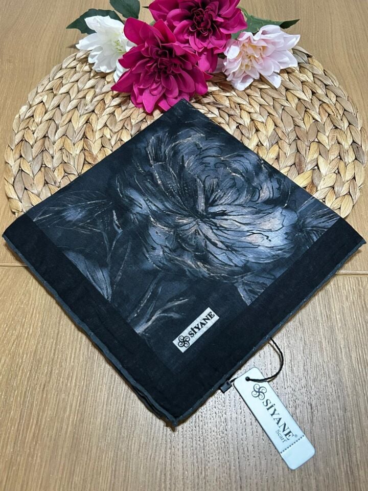 Siyane Scarf Lotus Desen Eşarp 03