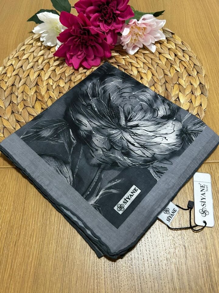Siyane Scarf Lotus Desen Eşarp 04