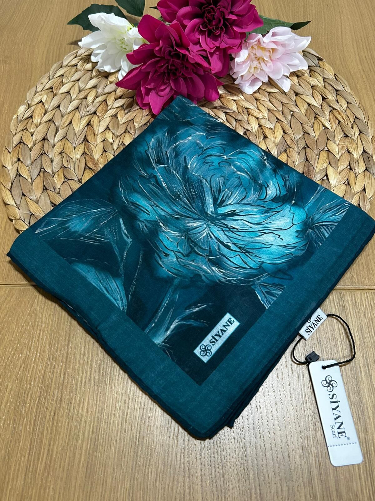 Siyane Scarf Lotus Desen Eşarp 05