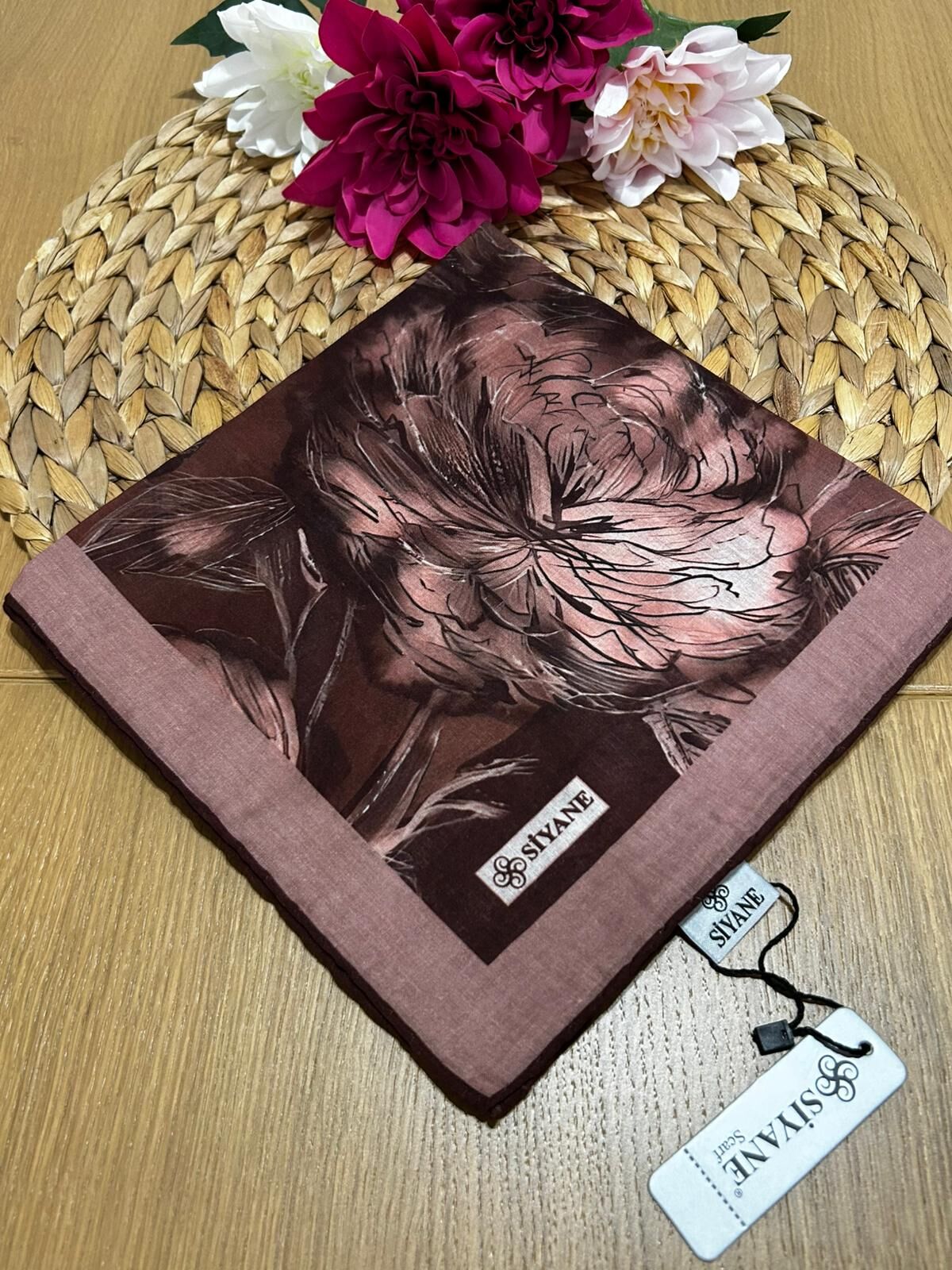 Siyane Scarf Lotus Desen Eşarp 06