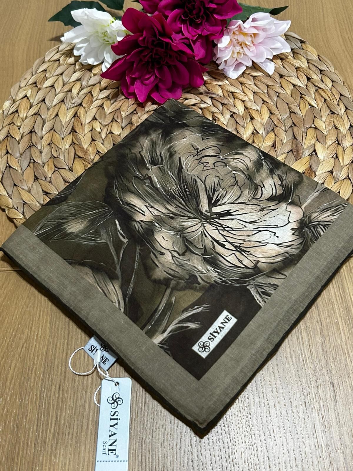 Siyane Scarf Lotus Desen Eşarp 07