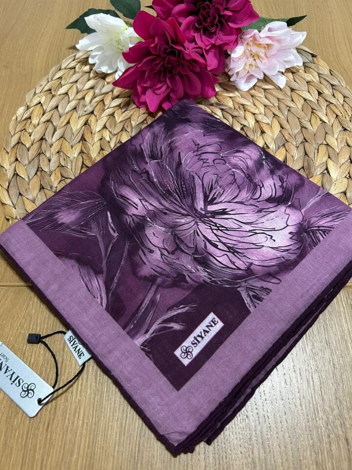 Siyane Scarf Lotus Desen Eşarp 08