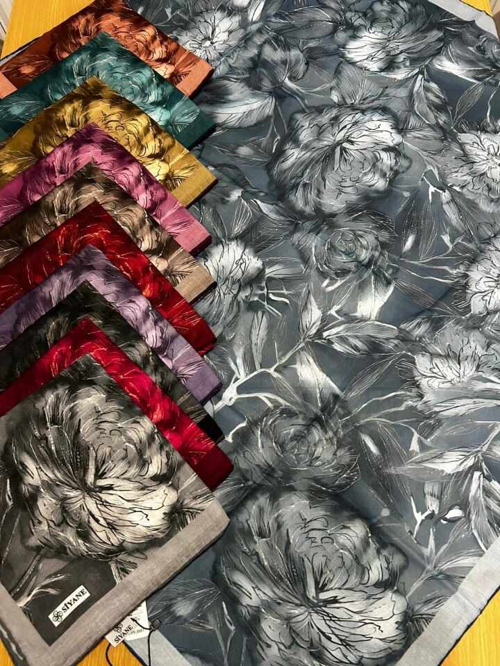 Siyane Scarf Lotus Desen Eşarp 09