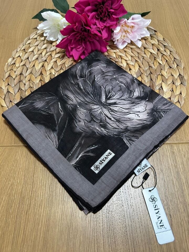 Siyane Scarf Lotus Desen Eşarp 10