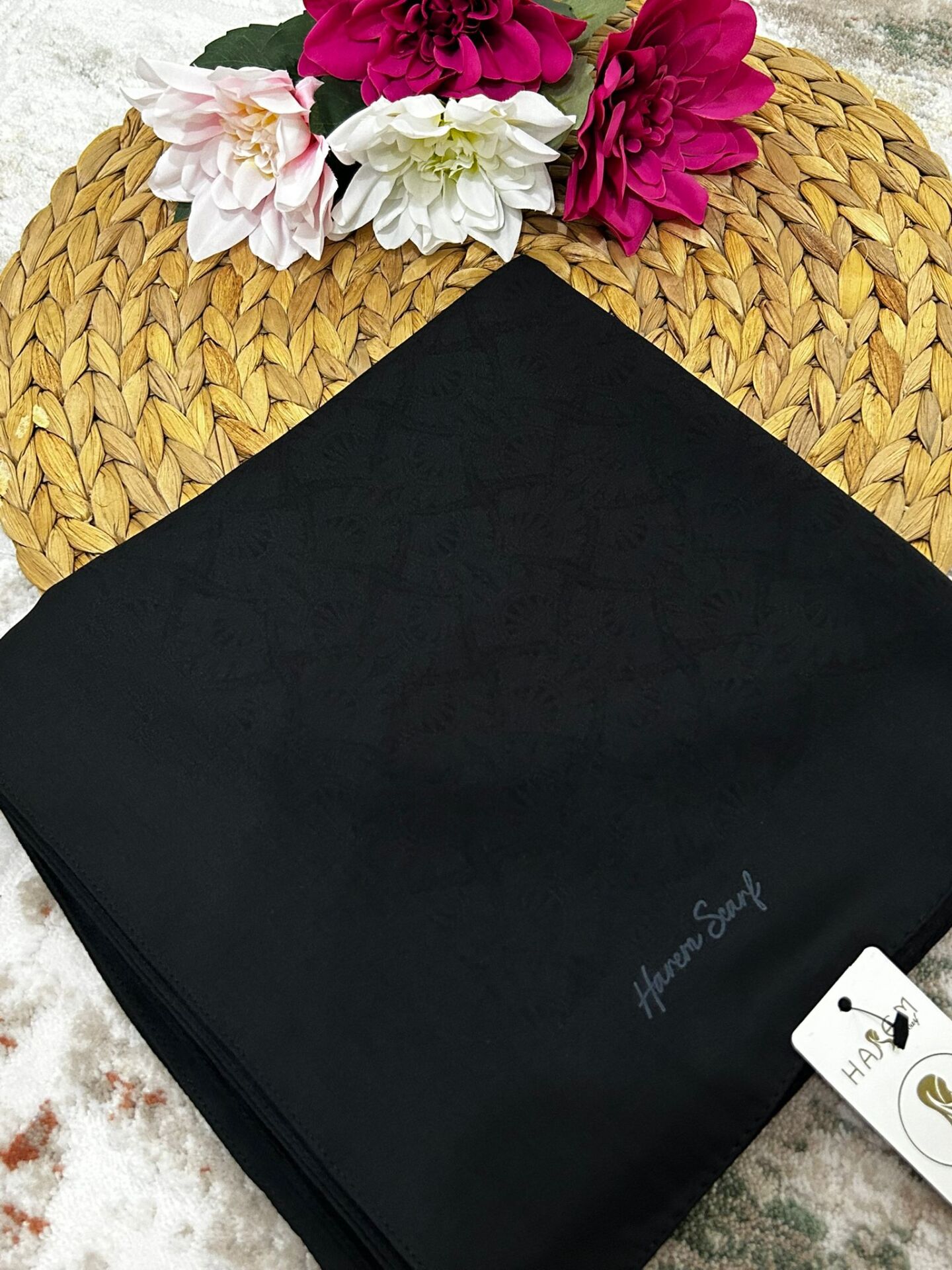 Harem Scarf Gold Sahra Eşarp Siyah