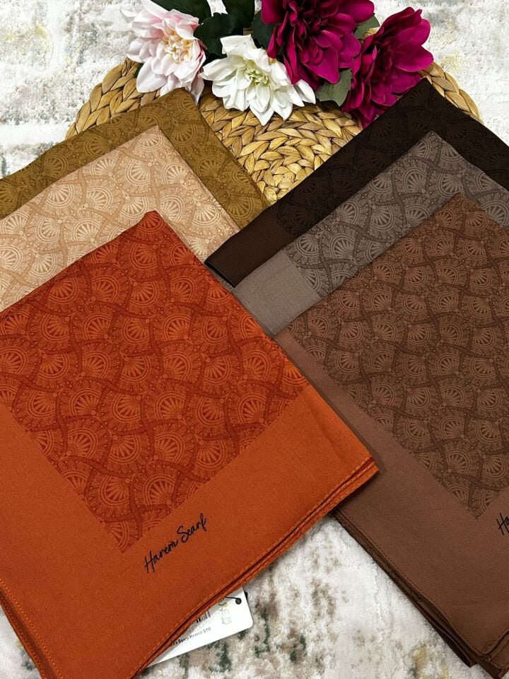 Harem Scarf Gold Sahra Eşarp Acı Kahve