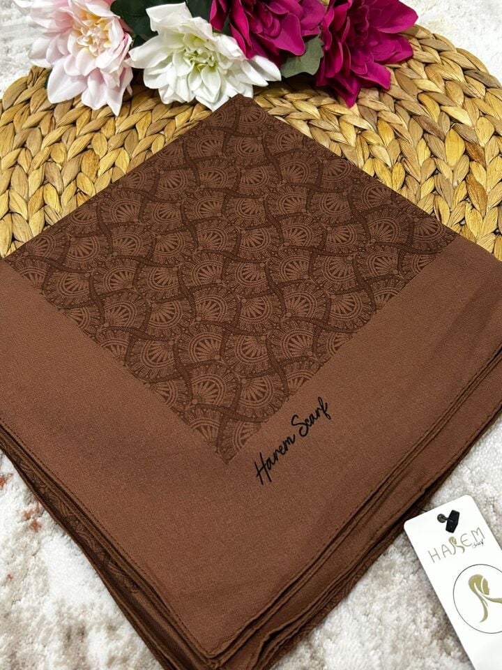 Harem Scarf Gold Sahra Eşarp Çikolata