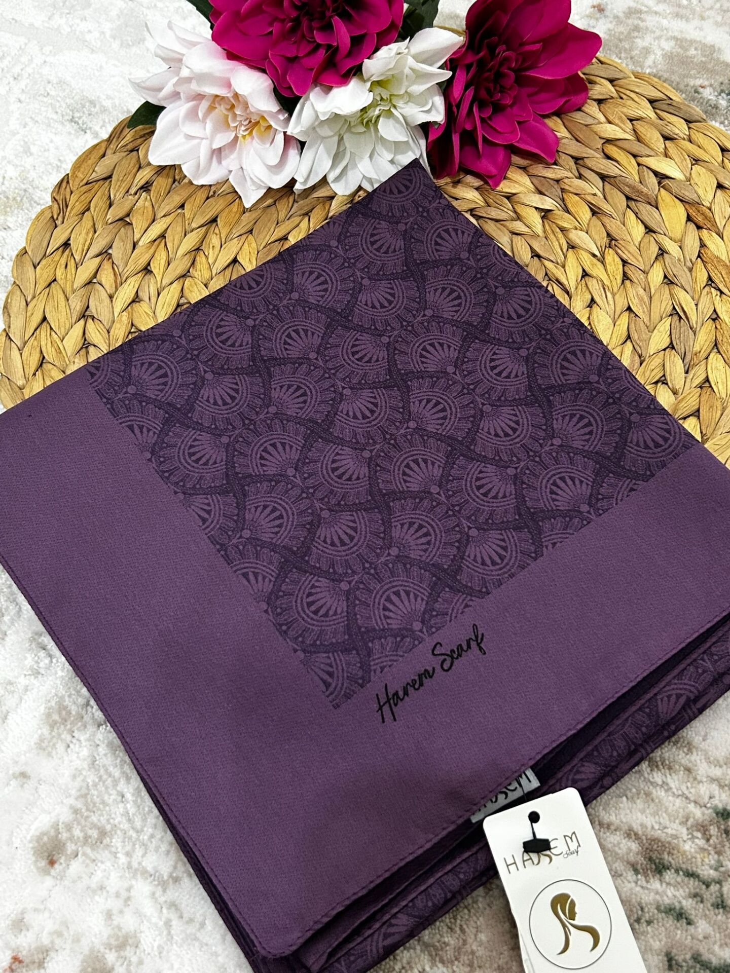 Harem Scarf Gold Sahra Eşarp Mürdüm