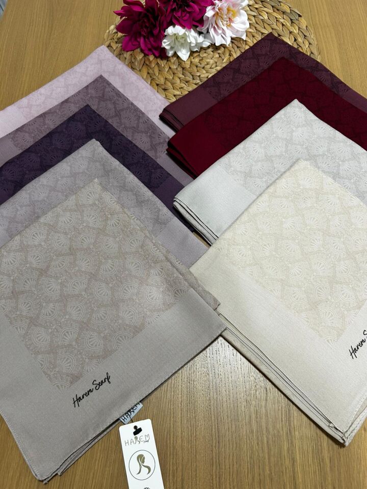 Harem Scarf Gold Sahra Eşarp Bordo