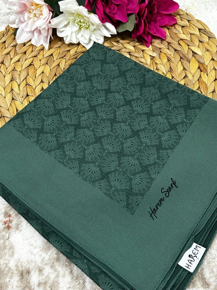 Harem Scarf Gold Sahra Eşarp Zümrüt