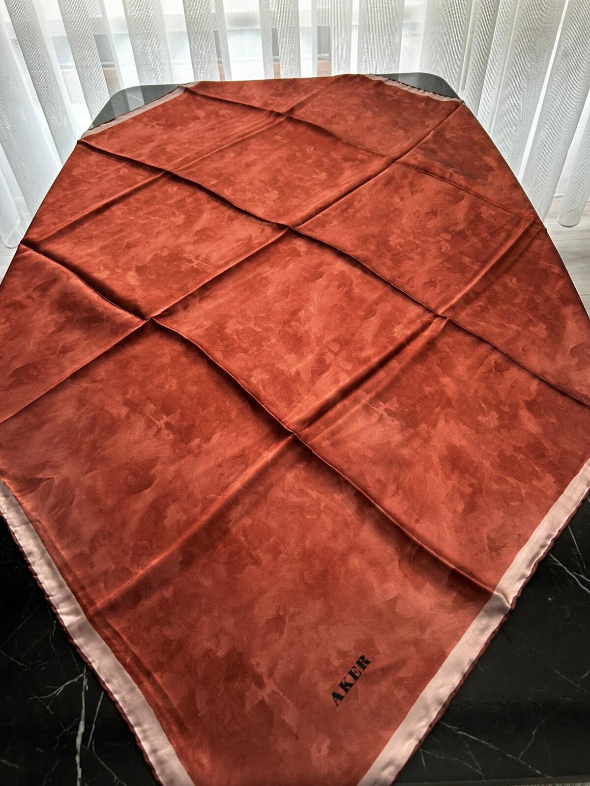 Aker Bulut Desen Sura İpek Eşarp 7208701-334