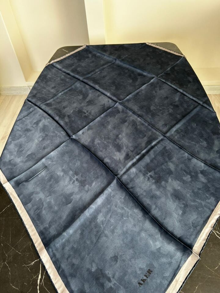 Aker Bulut Desen Sura İpek Eşarp 7208701-324