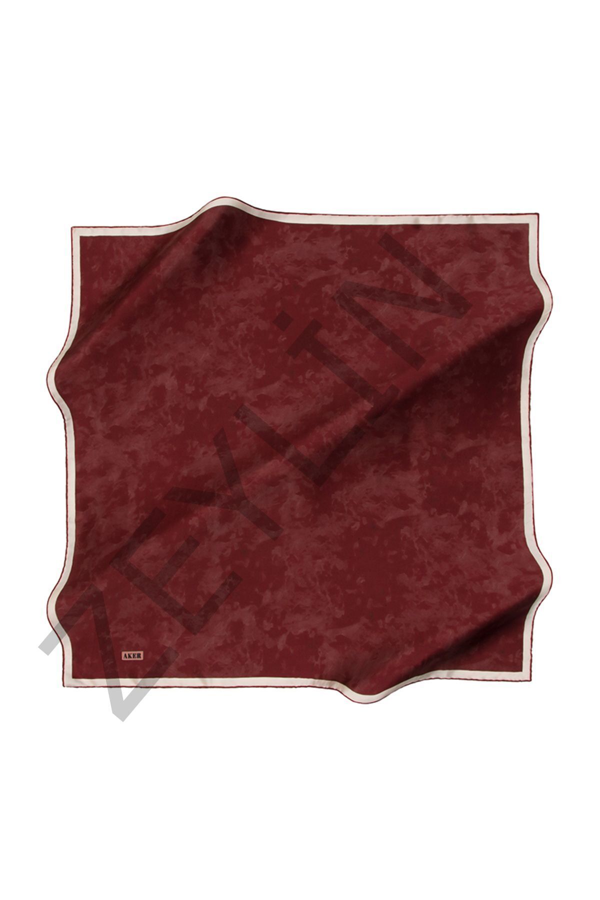 Aker Bulut Desen İpek Eşarp Bordo 7208701-341