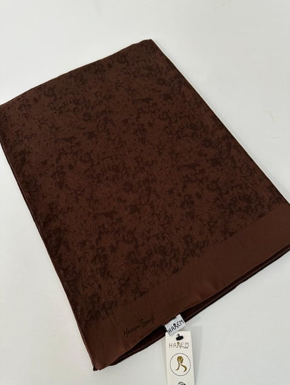 Harem Scarf Gold Silvia Şal Acı Kahve