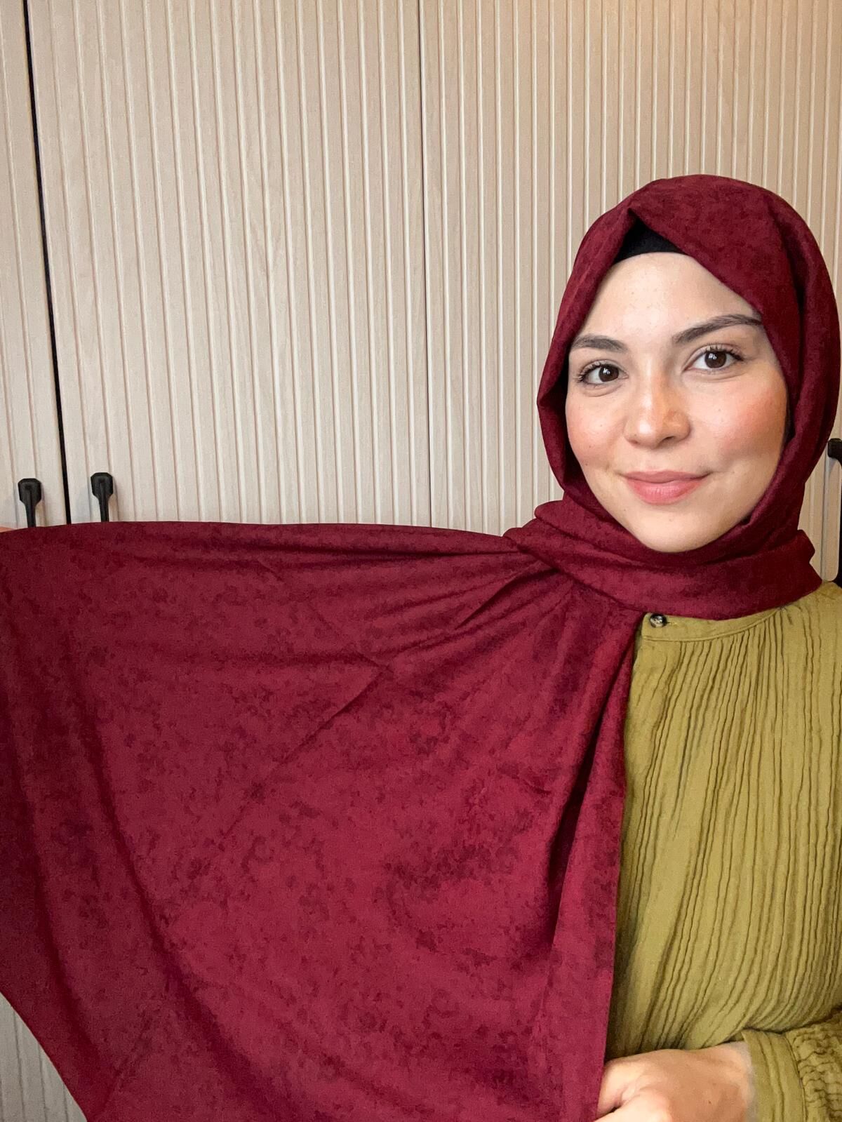 Harem Scarf Gold Silvia Şal Bordo