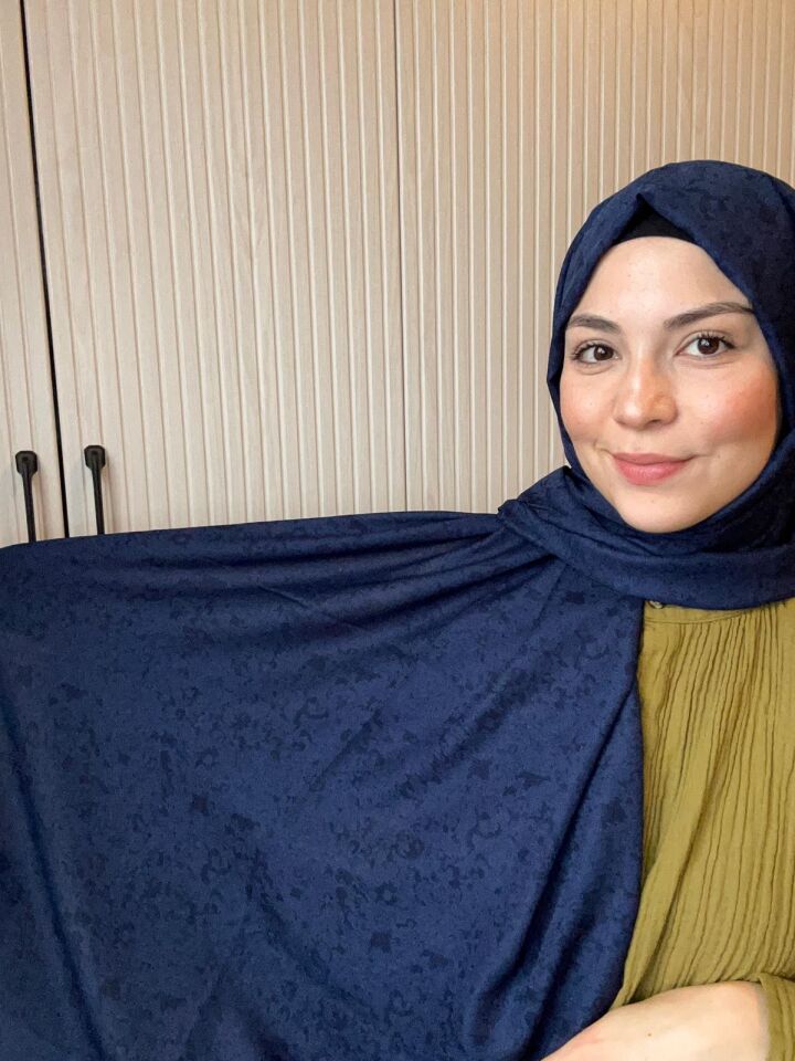 Harem Scarf Gold Silvia Şal Lacivert